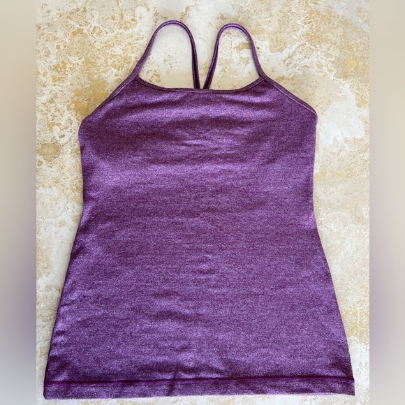 Lululemon Racerback Tank with Built-in Bra- Size 6, Purple - Picture 1 of 3